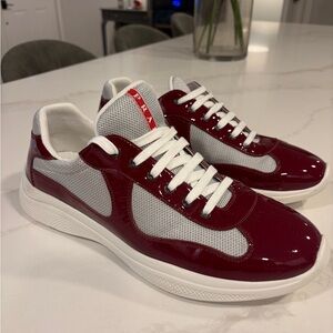 Prada Men's Americas cup rare Burgundy US13 UK12